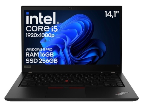 14" Lenovo T14 Gen1 Core i5 10GEN 16GB 256SSD A