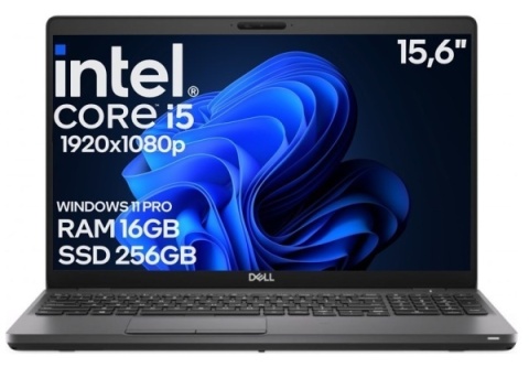 15" Dell 5500 Core i5 8GEN 16GB 256SSD A